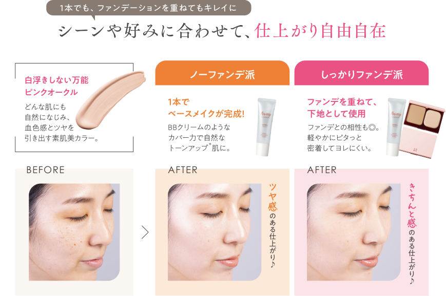 シーンや好みに合わせて、仕上がり自由自在