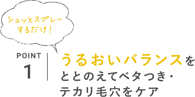 POINT_1 うるおいバランスをととのえて健やかな肌に