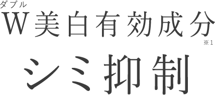 W美白有効成分シミ抑制