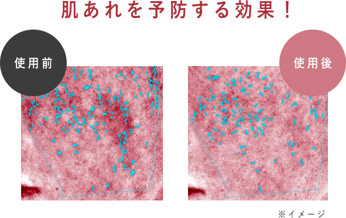 肌あれを予防する効果！