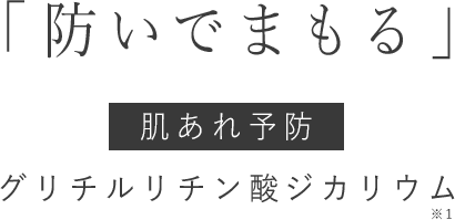 「防いでまもる」肌あれ予防