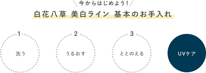 白花八草ライン 基本のお手入れ