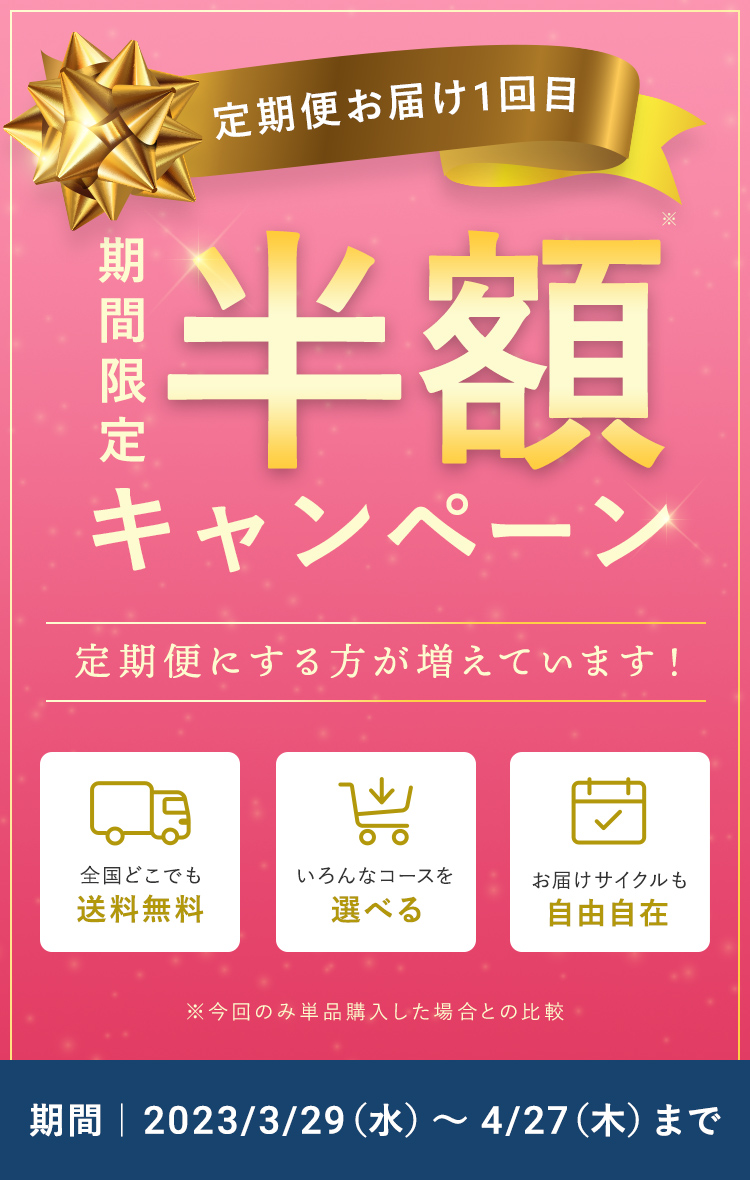 定期一回目半額キャンペーン