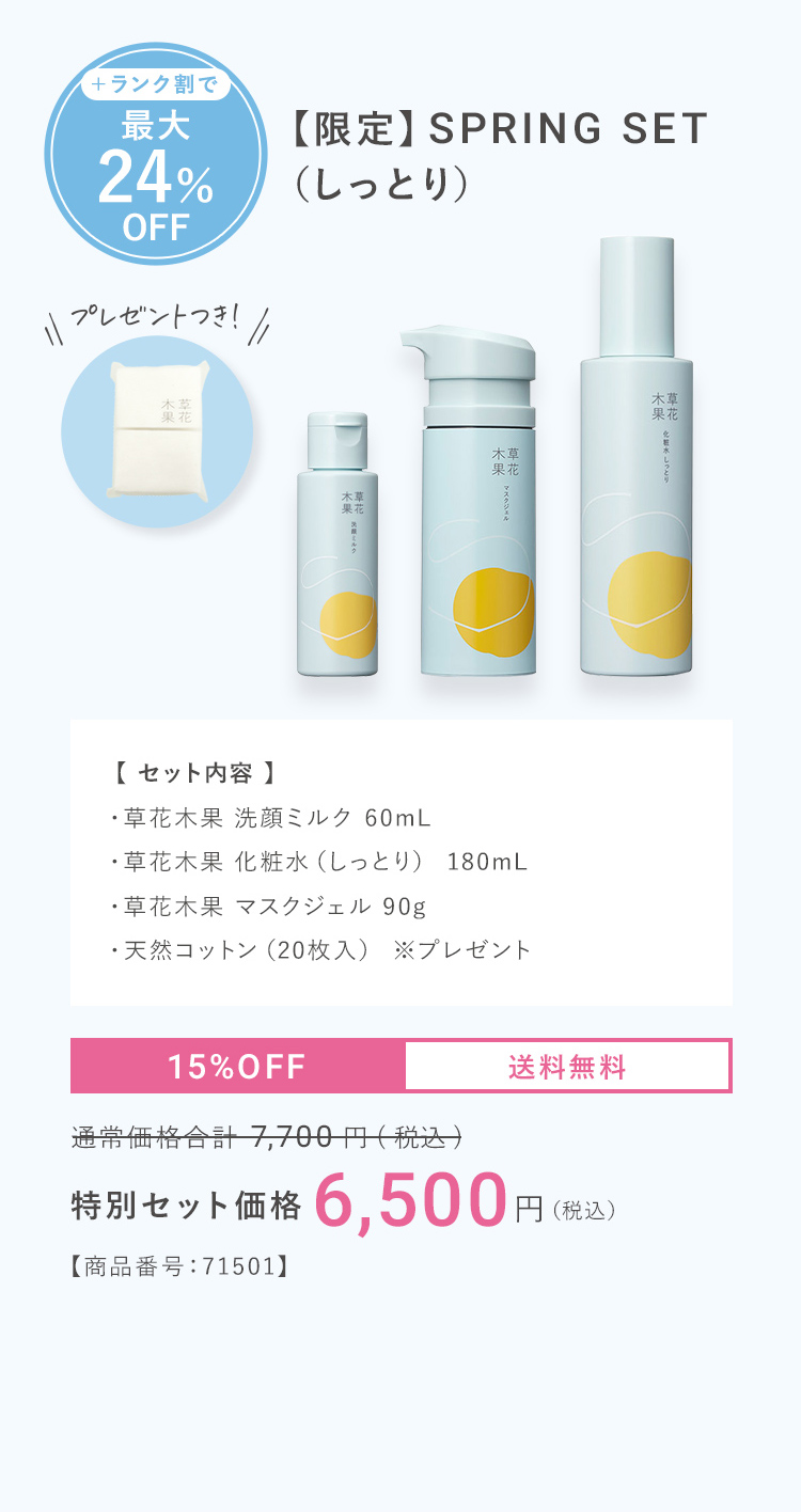 SPRING SET 時短スキンケアセット（しっとり）