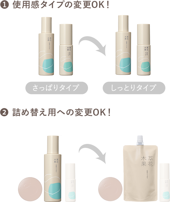 使用感タイプの変更OK！