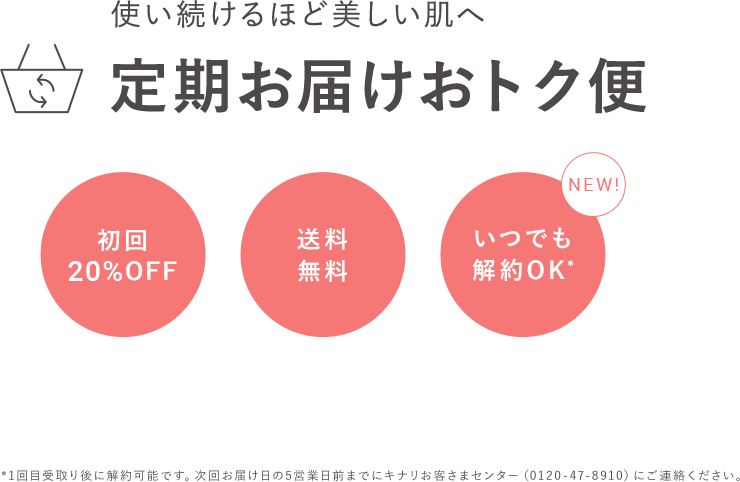 使い続けるほど美しい肌へ 定期お届けおトク便