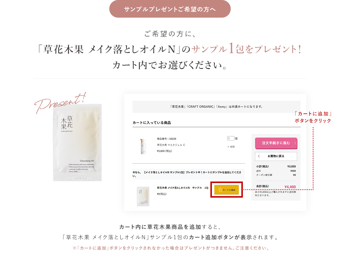 サンプルプレゼントご希望の方へ