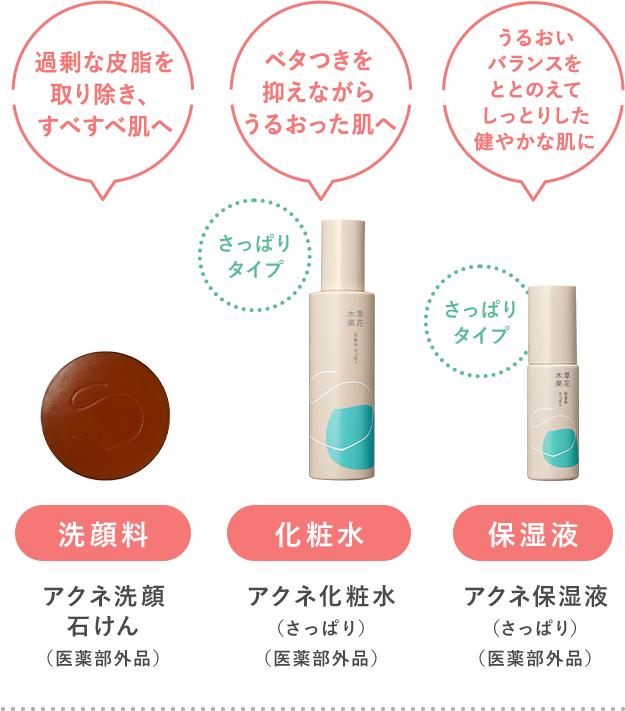 悩みに合わせて使えるこの3点！がおすすめ