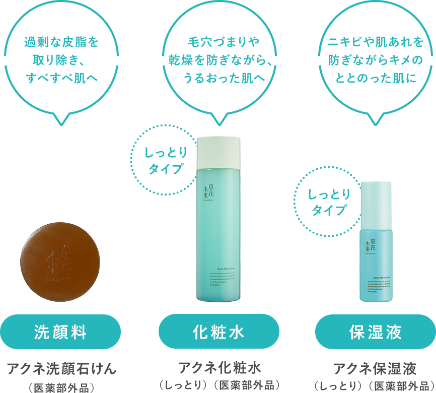 悩みに合わせて使えるこの3点！がおすすめ