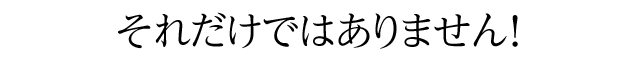 それだけではありません！