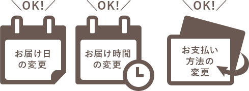 お届け日変更も自由自在