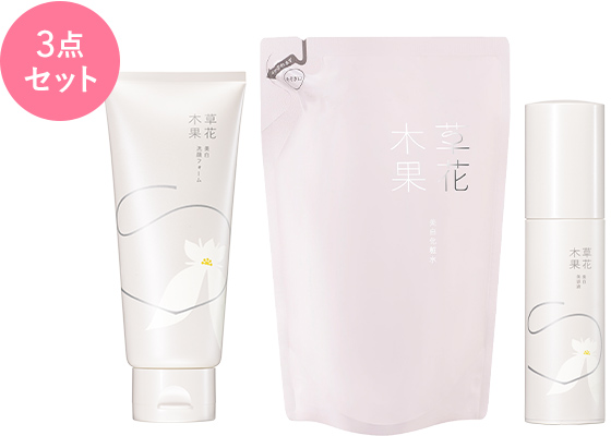薬用洗顔フォーム+美白化粧水つめかえ用+美白美容液